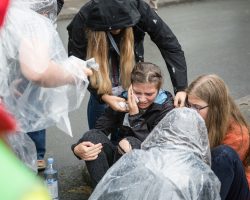 Geübte Verletztendarsteller