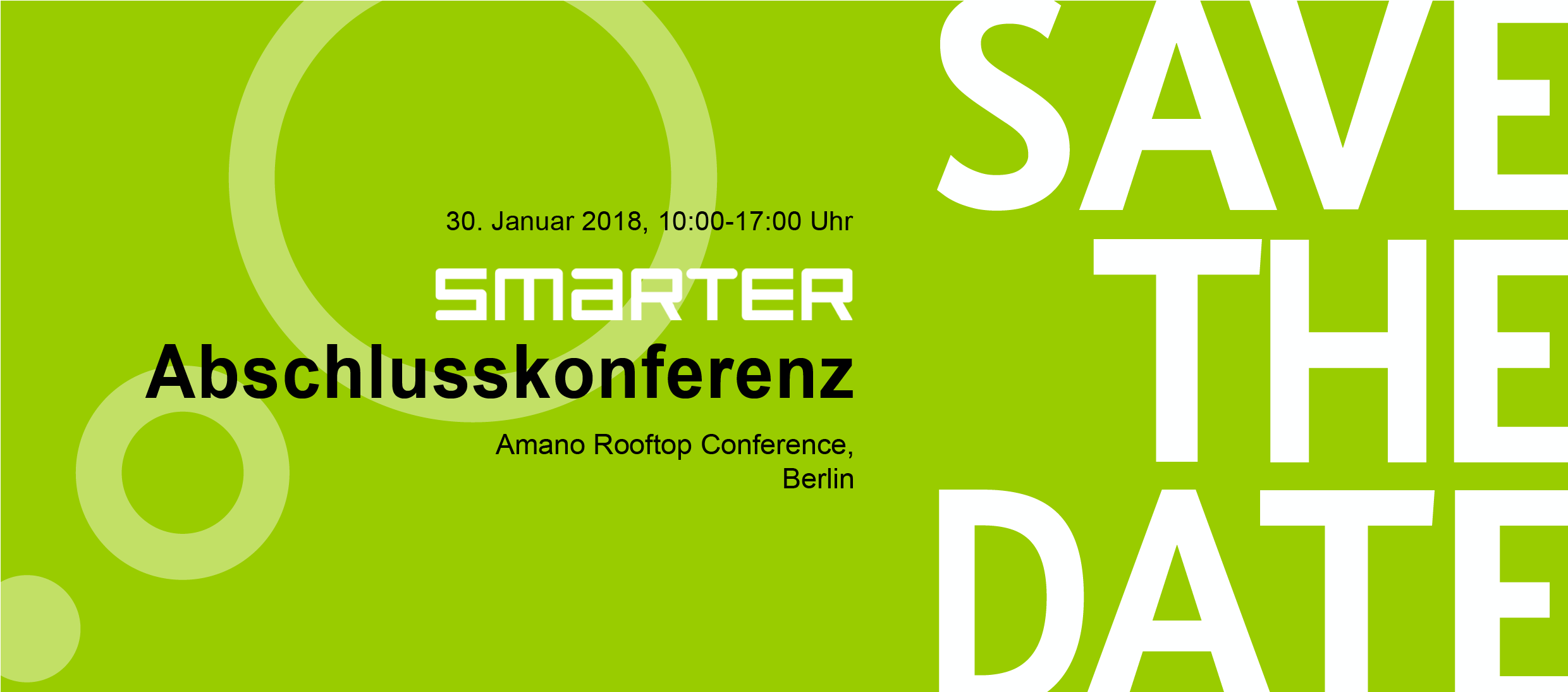 Save the date - Abschlusskonferenz am 30.01.2018